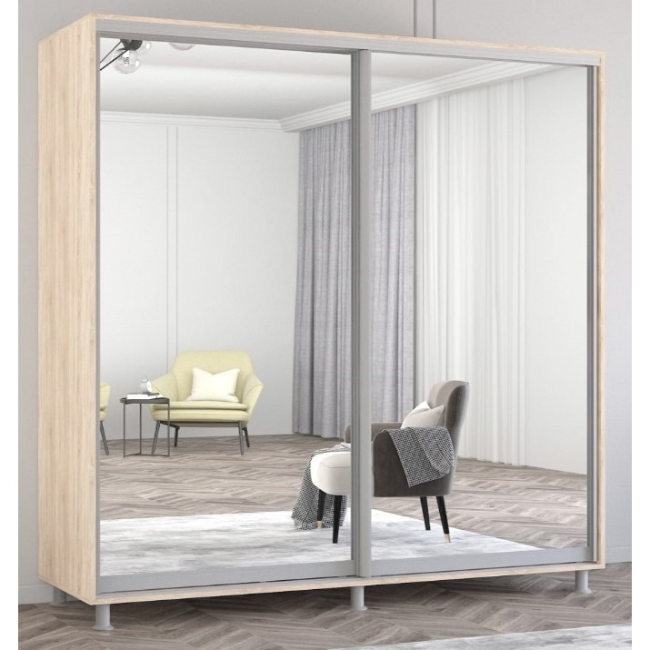 Dulap cu uşi glisante Mobildor-Lux Aron-P Mirror 190x230 Oak Sonoma (aronp2480)