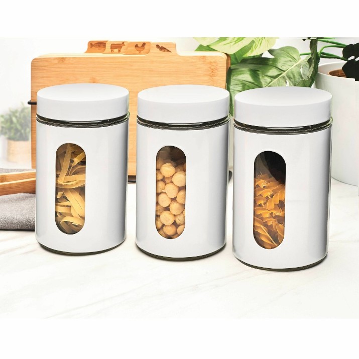 Набор банок для хранения Tadar Prato White 3pcs