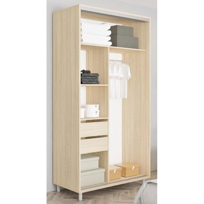 Шкаф-купе Mobildor-Lux Aron-S Mirror 140x240 Oak Sonoma (arons5066)