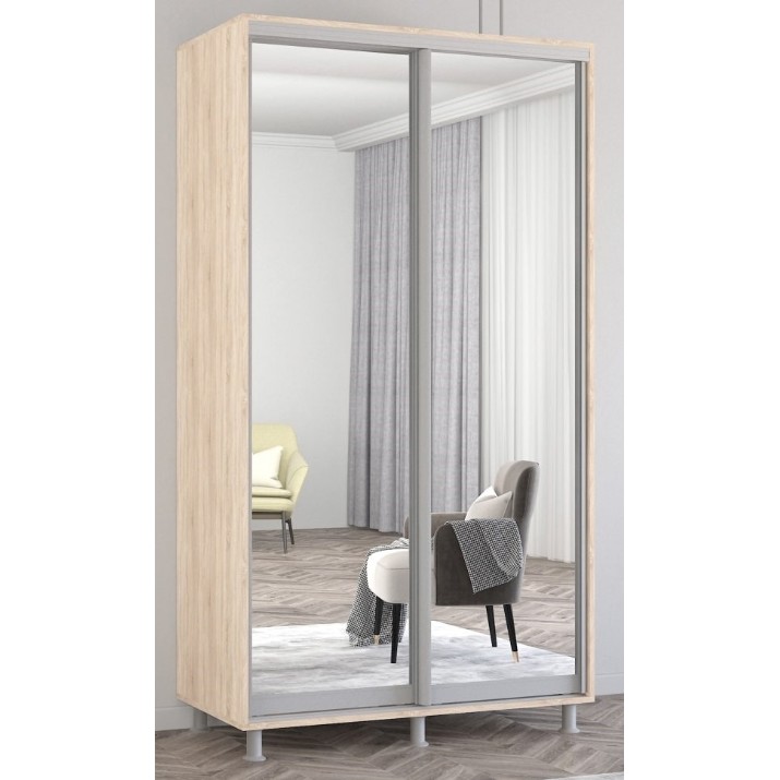 Шкаф-купе Mobildor-Lux Aron Mirror 120x210 Oak Sonoma (aron505)
