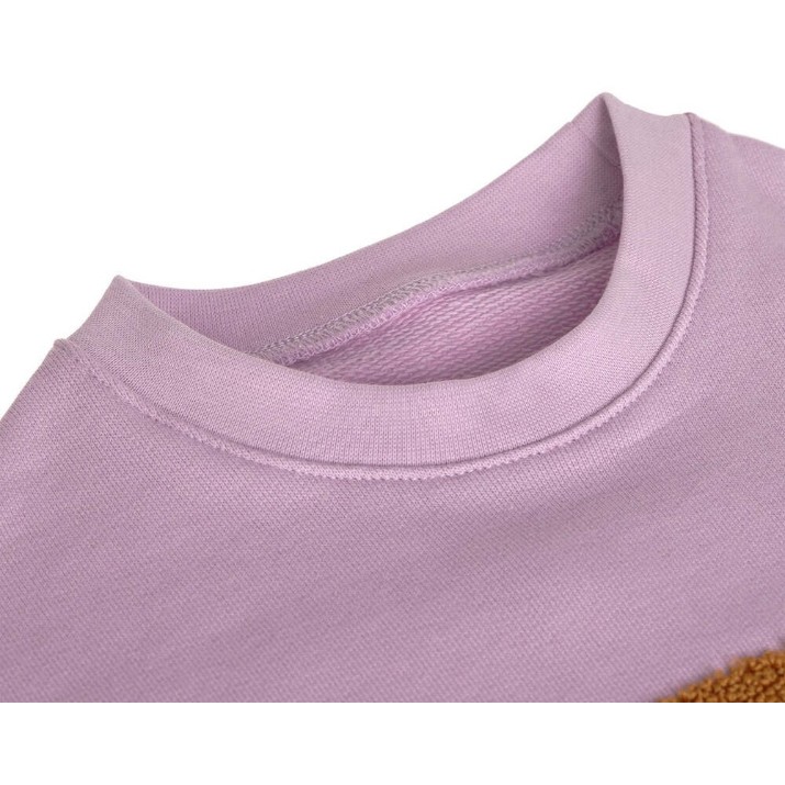 Hanorac pentru copii Lassig GOTS Little Gang Rainbow Lilac 2-4years (LS1531057041-104)