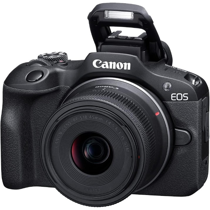 Aparat foto Canon EOS R100 Black & RF-S 18-45mm f/4.5-6.3 IS STM Kit