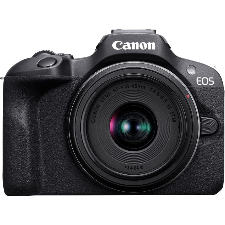 Aparat foto Canon EOS R100 Black & RF-S 18-45mm f/4.5-6.3 IS STM Kit