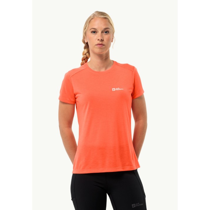 Tricou de dame Jack Wolfskin Vonnan S/S T W Red XS