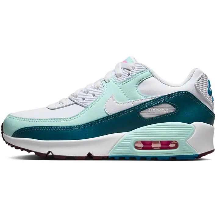 Кроссовки детские Nike Air Max 90 Ltr (Gs) White/Jade Ice/Geode Teal, s.35.5