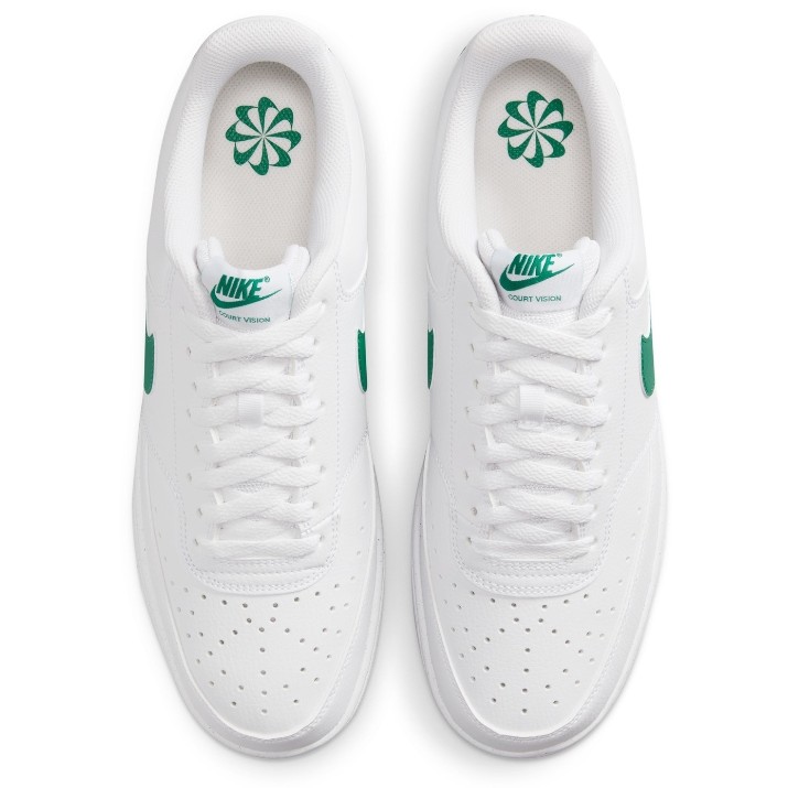 Ghete pentru bărbați Nike Court Vision Low Nn White/Malachite, s.43