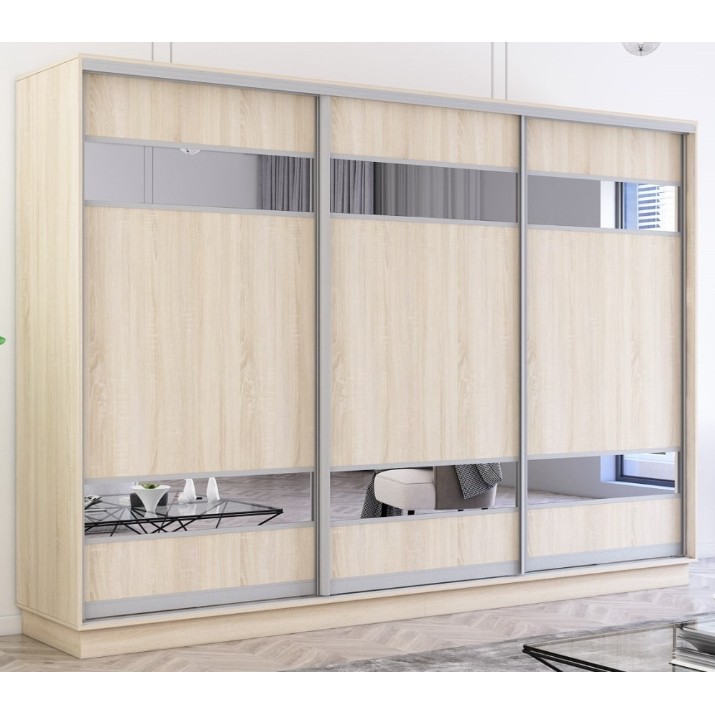 Dulap cu uşi glisante Mobildor-Lux Fox 340x60x240 Sonoma (fox6982)