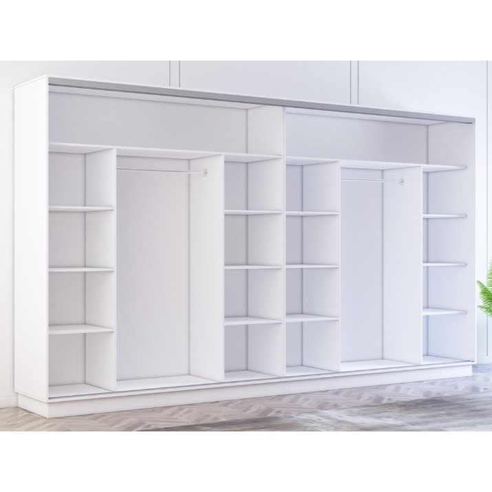 Dulap cu uşi glisante Mobildor-Lux Fox Mirror Elements 380x230 White (fox7778)