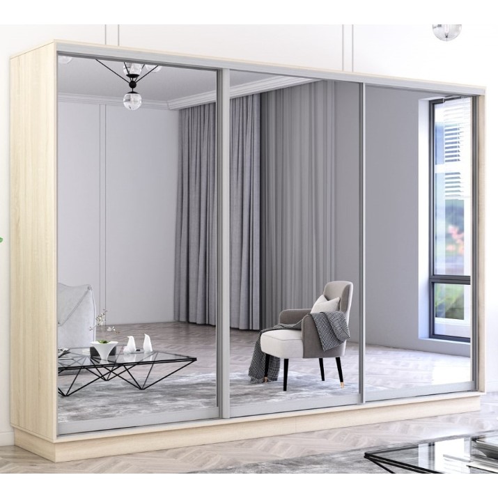 Шкаф-купе Mobildor-Lux Fox Mirror 300x240 Oak Sonoma (fox7473)