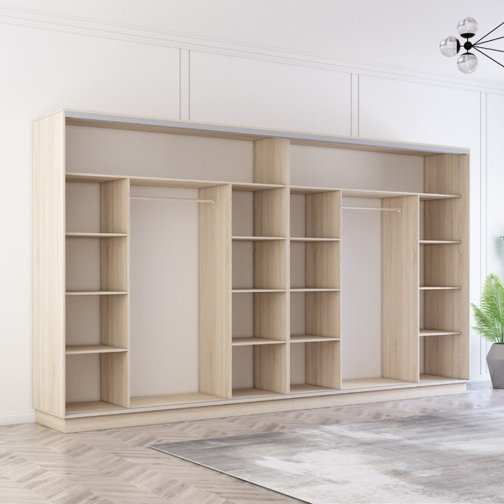 Dulap cu uşi glisante Mobildor-Lux Fox Mirror 400x240 Oak Sonoma (fox6966)