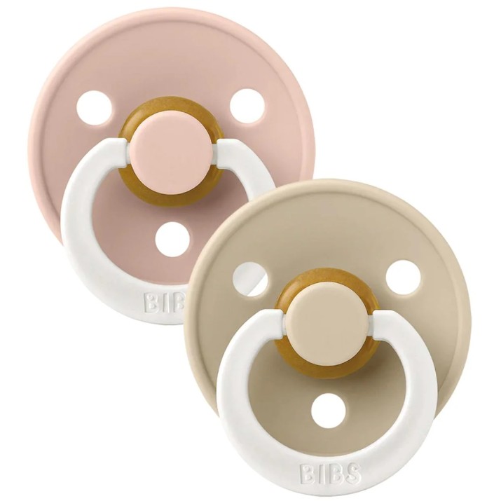 Suzeta BIBS Colour Glow 2 Pack - Blush/Vanilla 18+ months