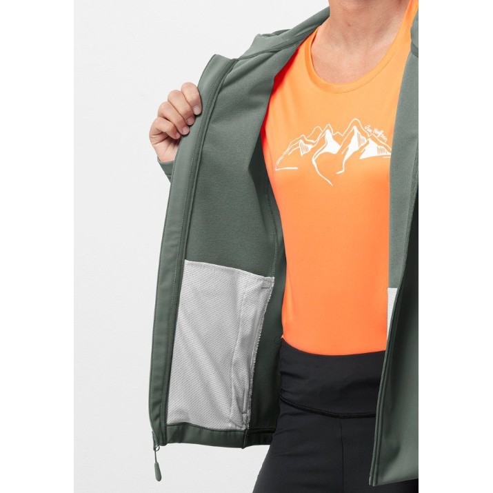 Женская ветровка Jack Wolfskin Bornberg Hoody W Teal, s.S