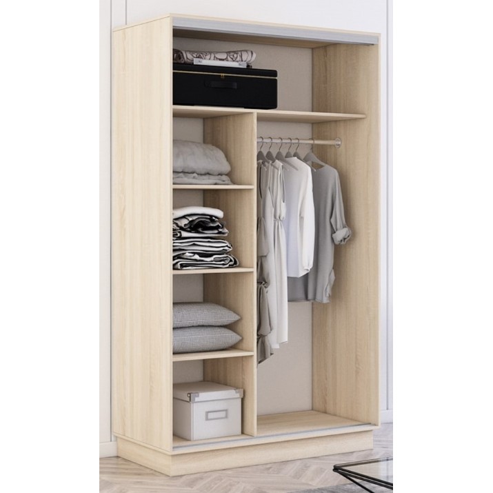 Dulap cu uşi glisante Mobildor-Lux Fox Mirror 110x230 Oak Sonoma (fox6293)