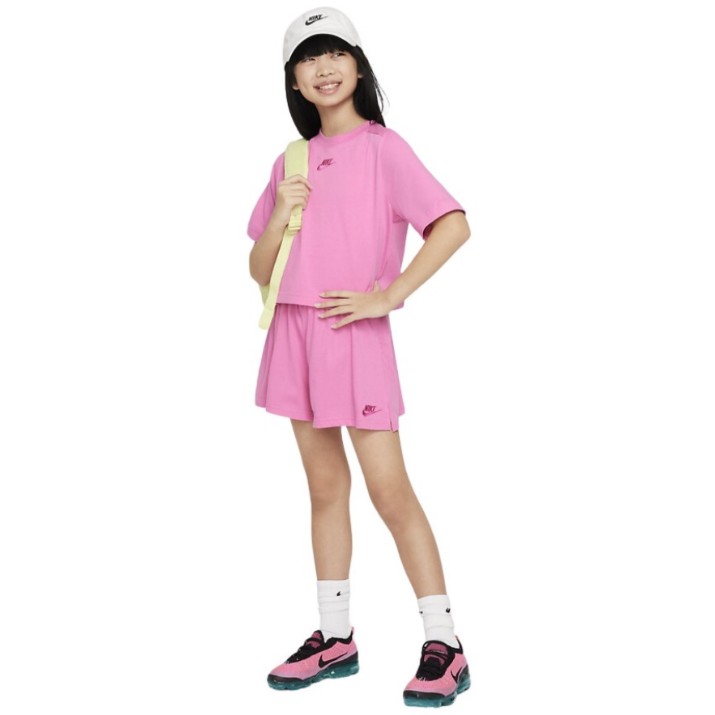 Pantaloni scurți pentru copii Nike G Nsw Short Jsy Lbr Playful Pink/Active Fuchsia, s.M