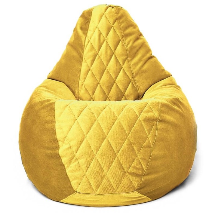 Fotoliu puf BeanBag Maserrati Romb XXL Желтый