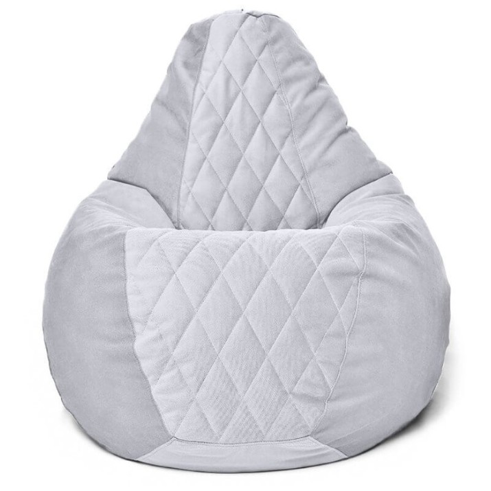 Fotoliu puf BeanBag Maserrati Romb XL Светло Серый