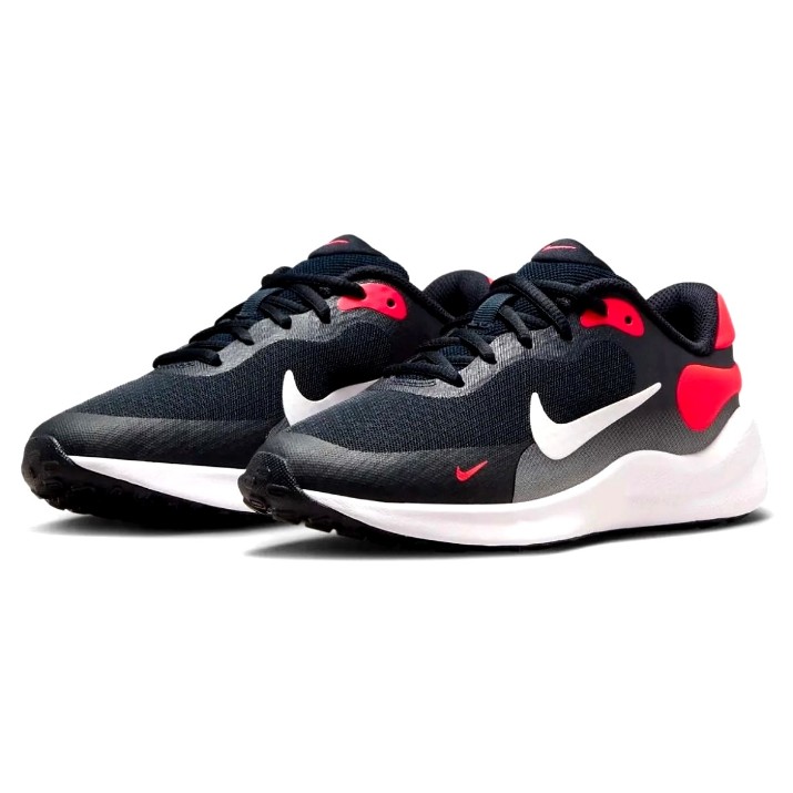 Кроссовки детские Nike Revolution 7 Dark Obsidian/Bright Crimson/Black/White, s.36