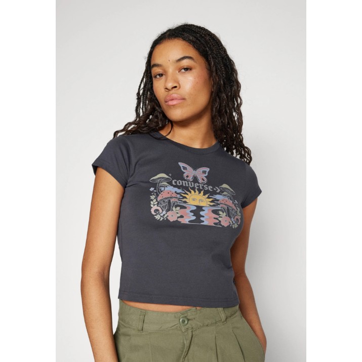 Tricou de dame Converse Blooming Skate Tee Black, s.M