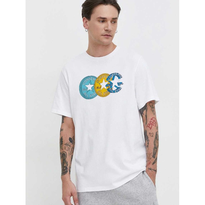 Мужская футболка Converse Chuck Patch Distort Tee White, s.XL