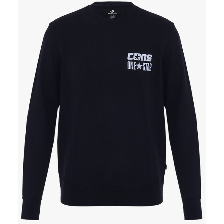 Мужская толстовка Converse Cons One Star Crew Black, s.M