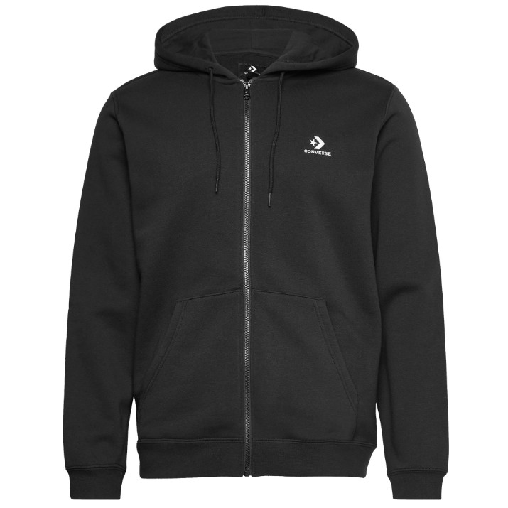 Мужская толстовка Converse Standard Fit Left Chest Star Chev Emb Full Zip Hoodie Black, s.XL