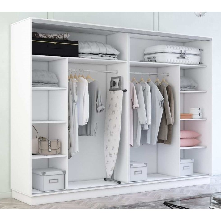 Шкаф-купе Mobildor-Lux Fox Chipboard/Mirror 370x230 White (fox7515)