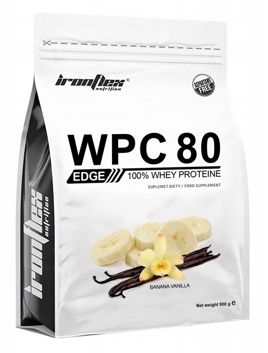Протеин IronFlex WPC80 EDGE Banana Vanilla 909g