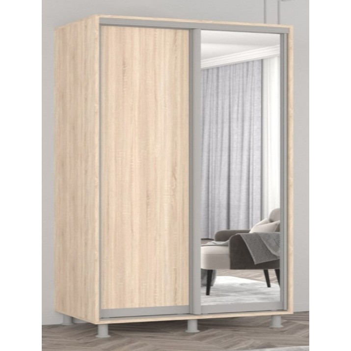 Шкаф-купе Mobildor-Lux Aron Chipboard/Mirror 130x220 Oak Sonoma (aron2319)