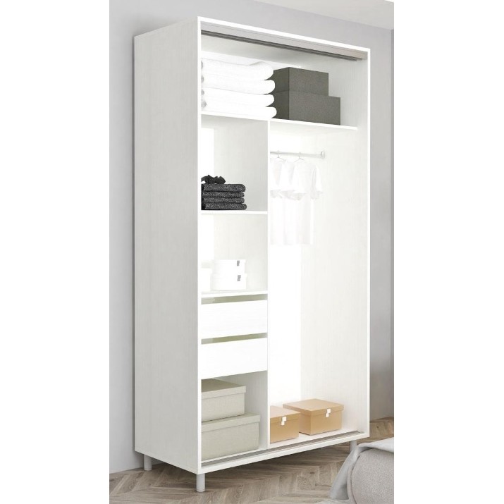 Dulap cu uşi glisante Mobildor-Lux Aron-S 100x240 White/Oak Sonoma (arons4525) K