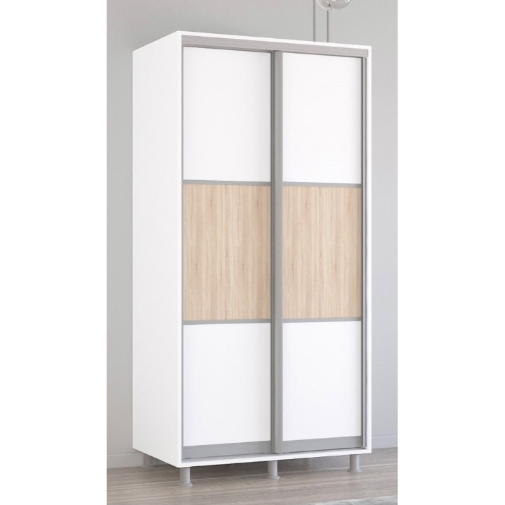 Dulap cu uşi glisante Mobildor-Lux Aron-S 120x220 White/Oak Sonoma (arons4411) K