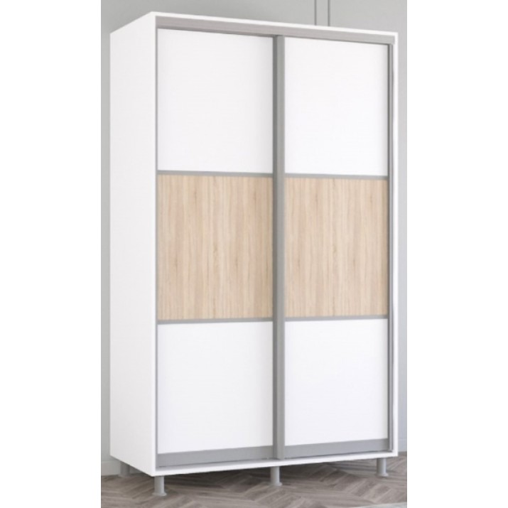 Dulap cu uşi glisante Mobildor-Lux Aron-S 130x240 White/Oak Sonoma (arons5077) K