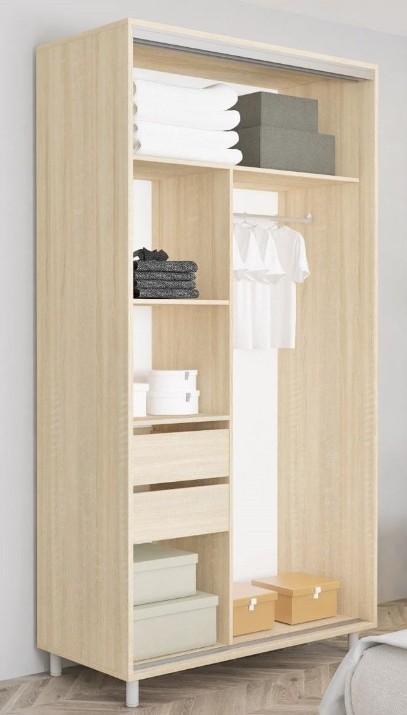 Шкаф-купе Mobildor-Lux Aron-S 130x230 Oak Sonoma/White (arons5081) K