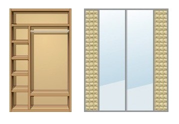 Шкаф-купе Creamondi 120x60x220 (F10/K1)
