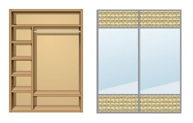 Шкаф-купе Creamondi 140x60x220 (F8/K2)