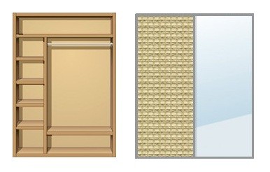 Шкаф-купе Creamondi 140x60x220 (F9/K2)