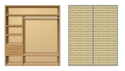 Шкаф-купе Creamondi 180x60x220 (F11/K6)