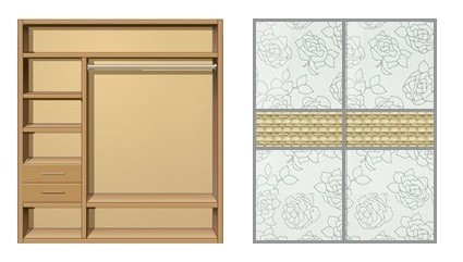 Шкаф-купе Creamondi 180x60x220 (F13/K6)