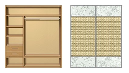 Dulap cu uşi glisante Creamondi 180x60x220 (F15/K6)