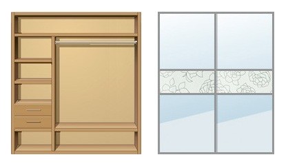 Шкаф-купе Creamondi 180x60x220 (F3/K6)