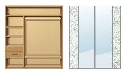 Шкаф-купе Creamondi 180x60x220 (F5/K6)