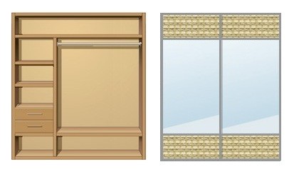 Шкаф-купе Creamondi 180x60x220 (F8/K6)