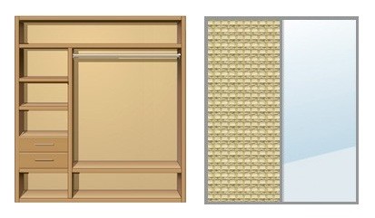 Dulap cu uşi glisante Creamondi 180x60x220 (F9/K6)