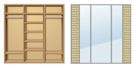 Шкаф-купе Creamondi 200x60x220 (F10/K7)