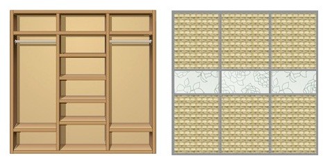 Dulap cu uşi glisante Creamondi 200x60x220 (F16/K7)