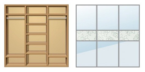 Шкаф-купе Creamondi 200x60x220 (F3/K7)