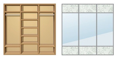 Шкаф-купе Creamondi 200x60x220 (F4/K7)