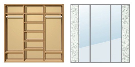 Шкаф-купе Creamondi 200x60x220 (F5/K7)