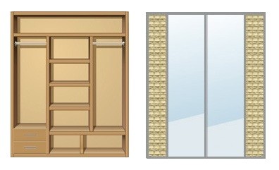 Dulap cu uşi glisante Creamondi 160x60x220 (F10/K3)