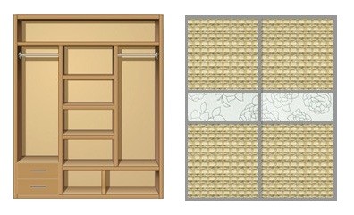 Шкаф-купе Creamondi 160x60x220 (F16/K3)