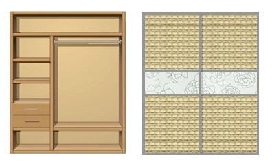 Шкаф-купе Creamondi 160x60x220 (F16/K4)